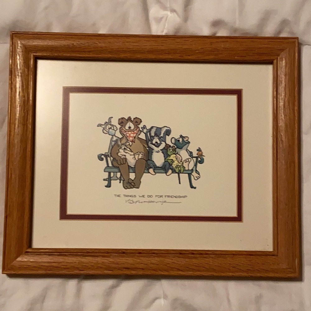 SIGNED framed ART Robert Marble-things4 friendship